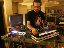 Gahlord Dewald turning knobs and plugging wires